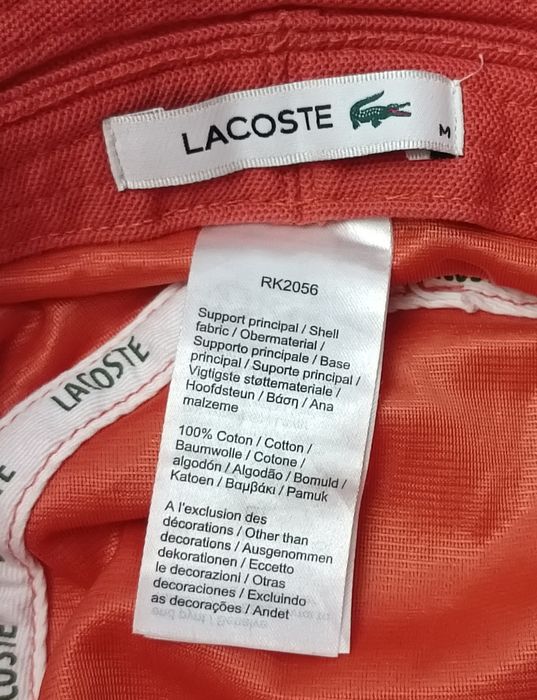 Lacoste Bucket Hat оригинална шапка M шапка идиотка
