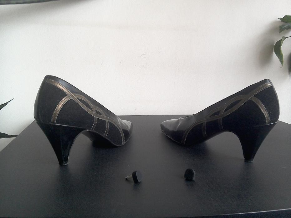 Pantofi de damă, casual, din piele naturală lăcuită și piele întoarsă