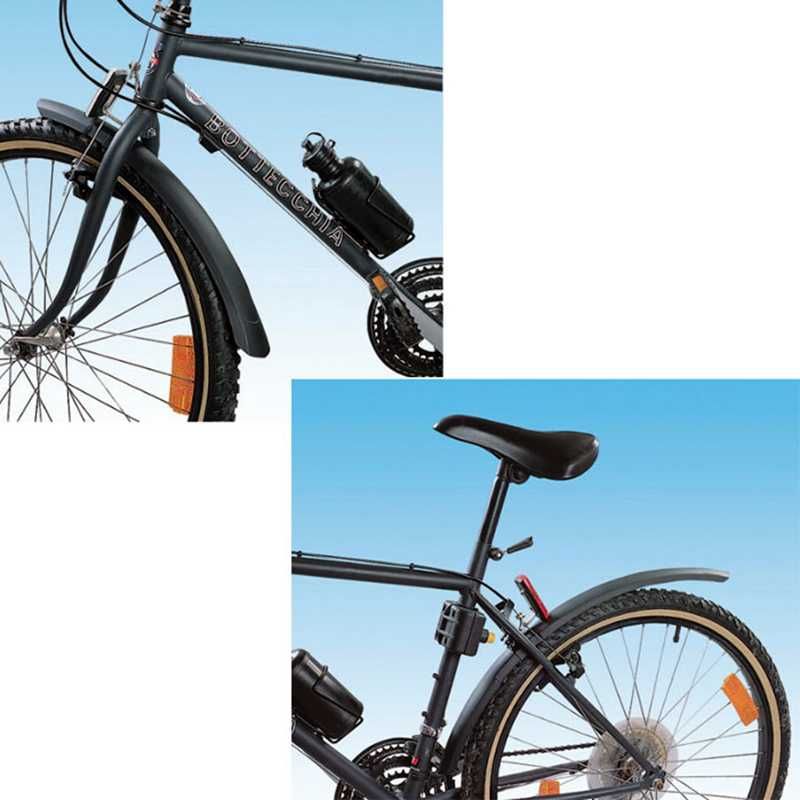 Комплект преден и заден калник за велосипед LAMPA 26"-28", PVC, Черен