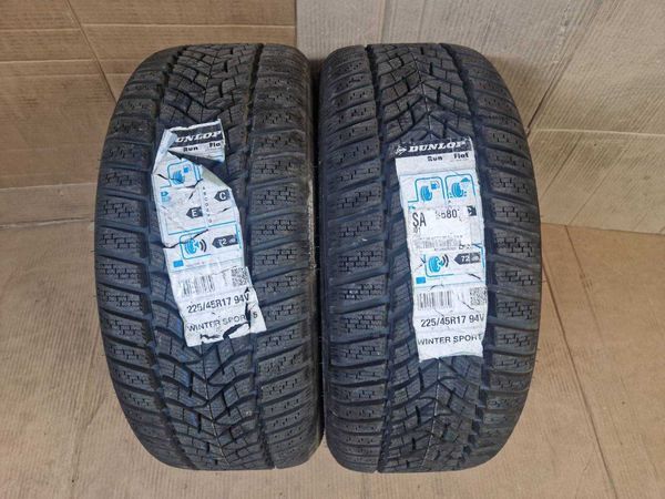 2 броя Dunlop R17 225/45/ 
нови зимни гуми 
DOT2619