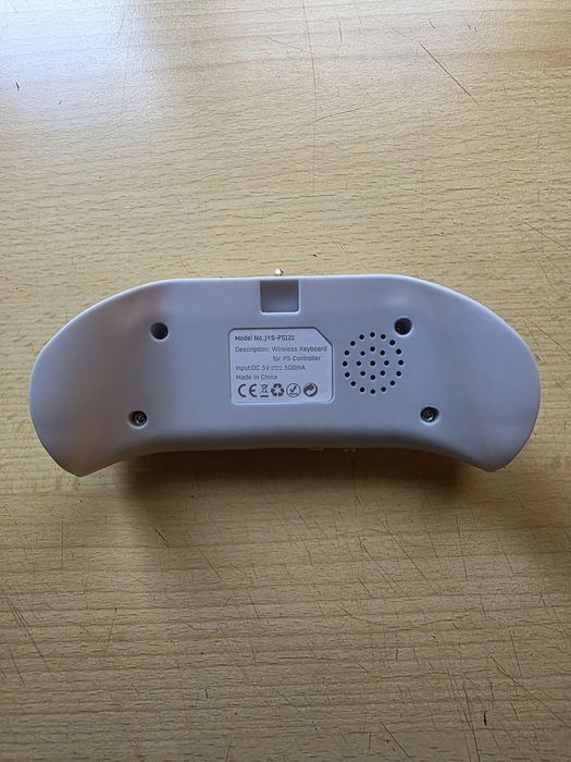 JYS Безжична QWERTY клавиатура (чатпад) за PS5 контролер - Бяла
