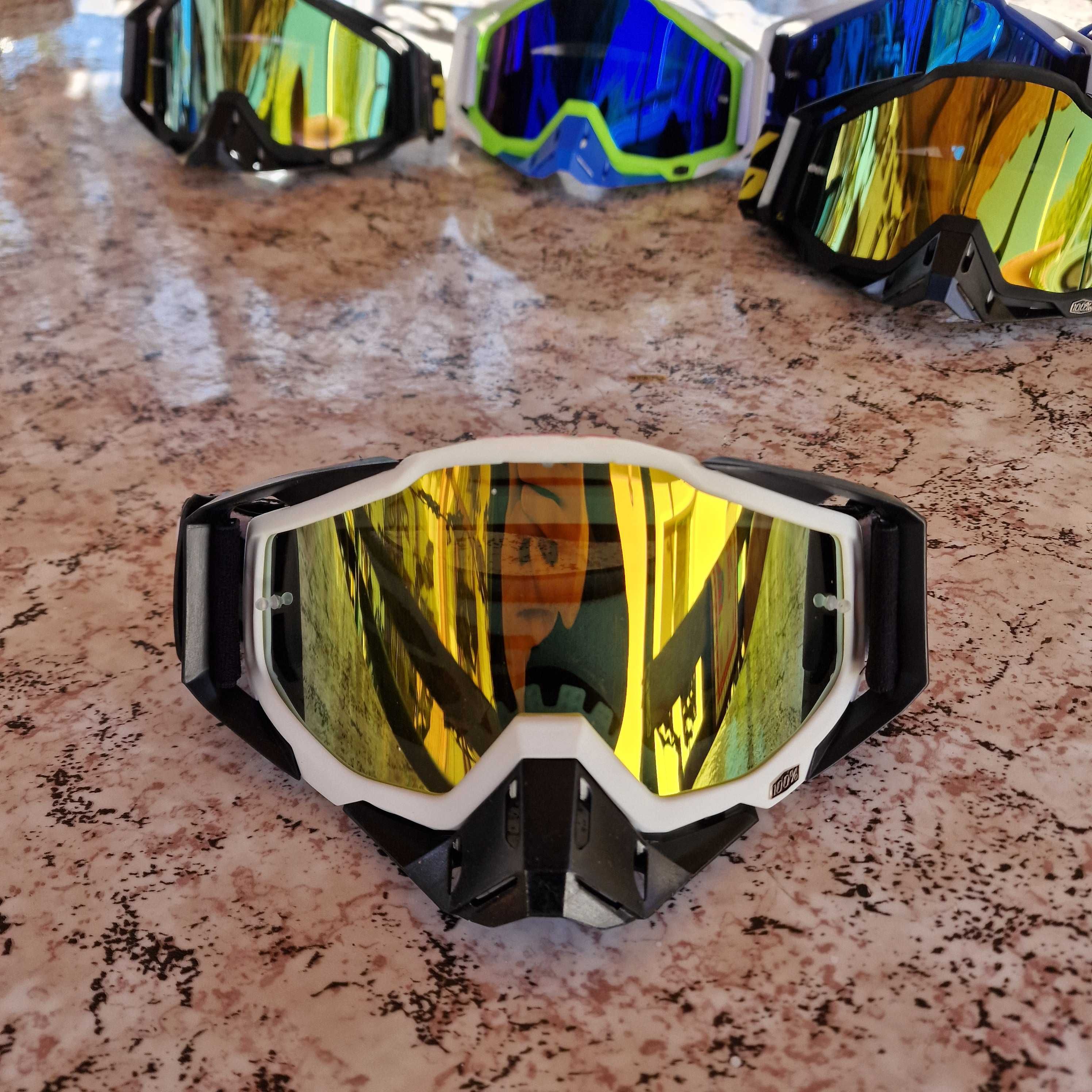 Мотокрос ендуро очила goggles гугълс за каска 100% процента gogles