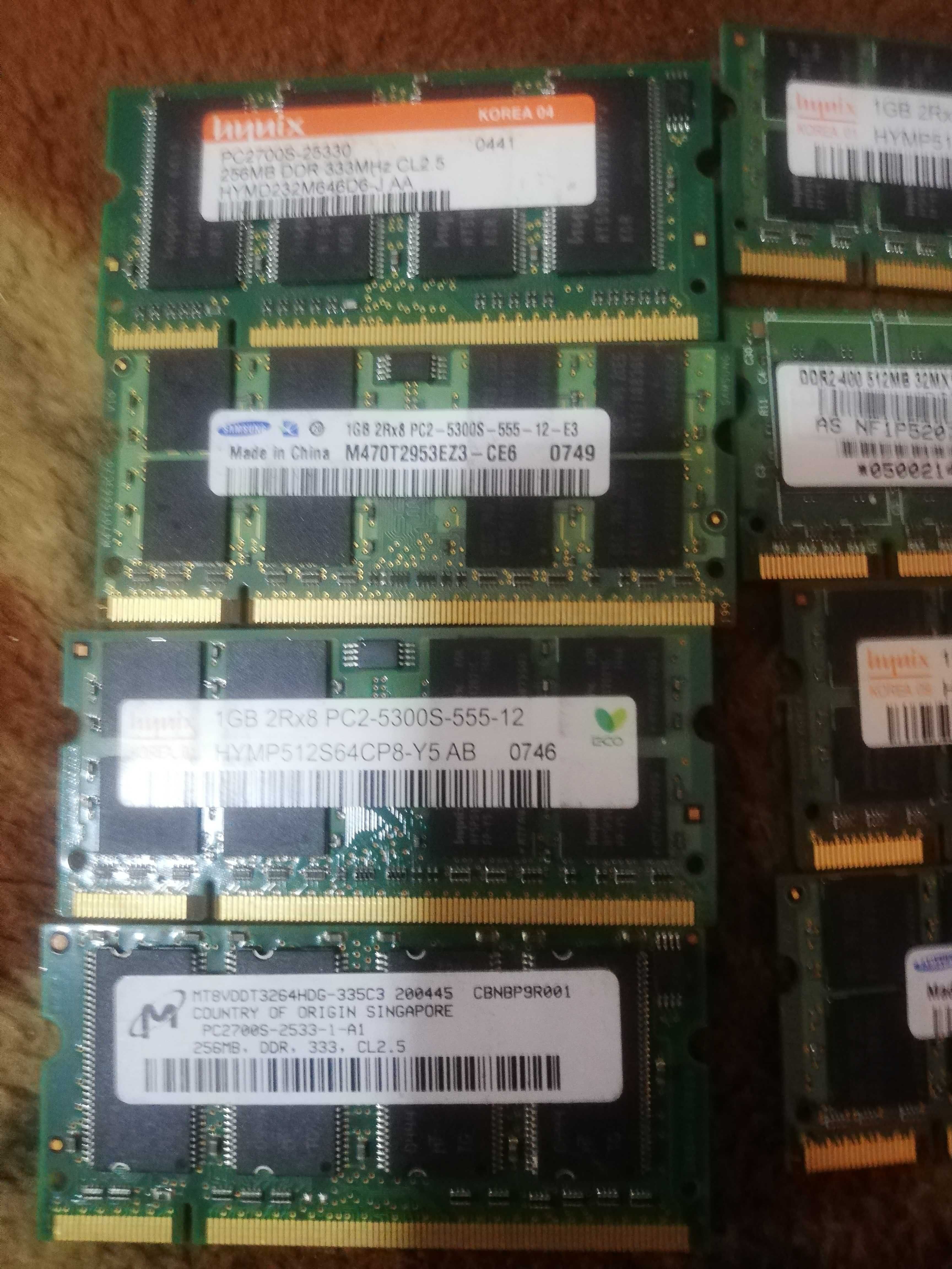 rami ddr2 laptop de 5200mha 6400 mha de 2 gb 1gb si 512 mb