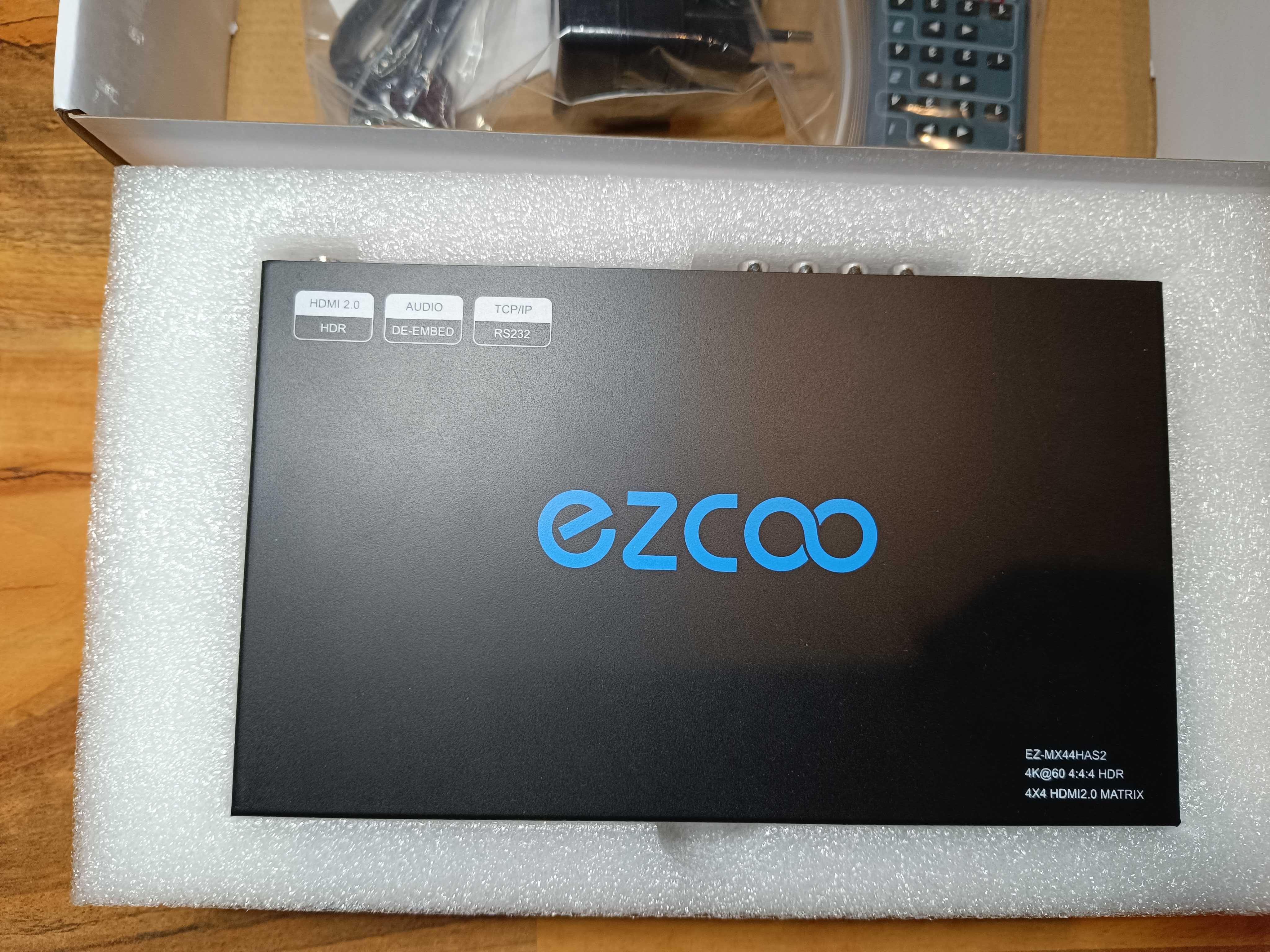 ЧИСТО НОВ EZ MX44HAS2 HDMI матричен суич 4X4 4K 60Hz 4:4:4 HDR + аудио