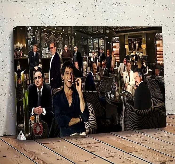 Tablou Gangster Icons Lounge Canvas – 30x60 cm, orizontal