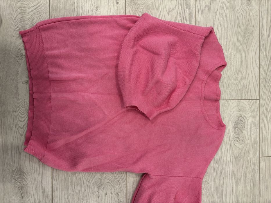 Блуза машинно плетиво розова