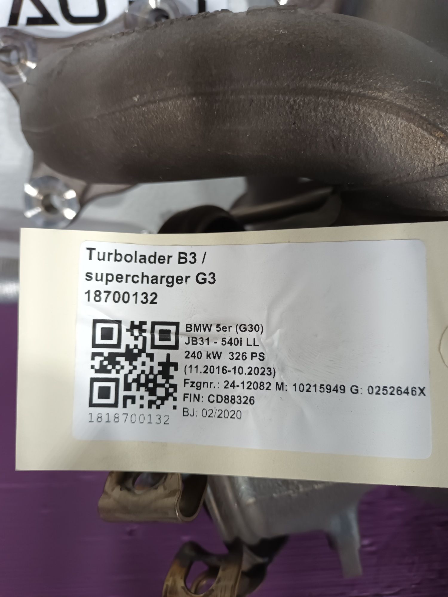 Turbosuflanta bmw g30 540xi b58 2020