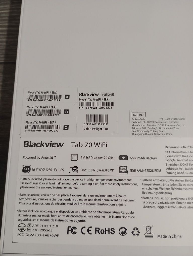 Blackview Tab 70 WiFi