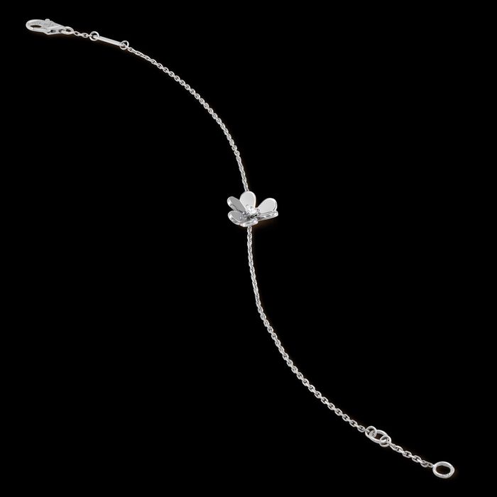 Van Cleef & Arpels VCA Mini Frivole Silver Clover Дамска Гривна