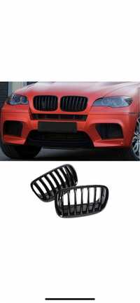 Grile nari duble M negru lucios bmw x5/x6/e70/e71/2007-2014