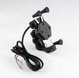 Suport telefon moto ATV X-Grip cu incarcare priza USB, 2.0 amperi Nou!