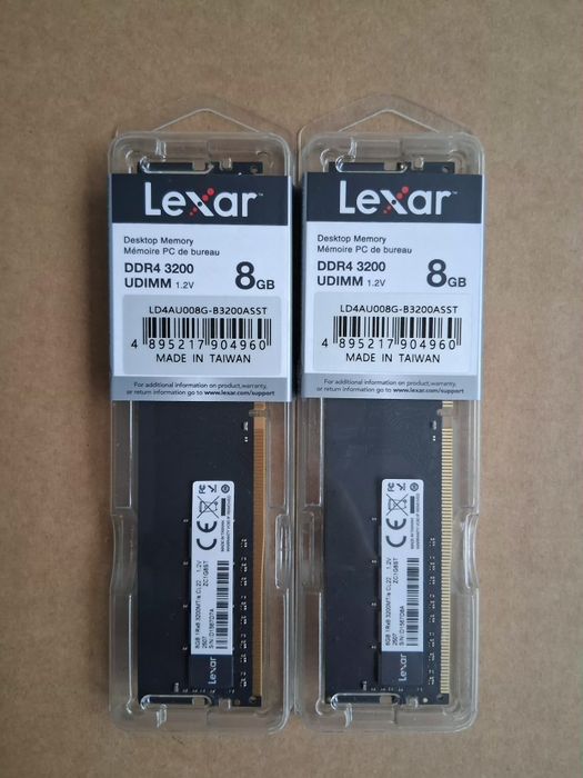 Nou Kit memorie ram udimm Lexar 2x8GB DDR4 Lexar 3200Mhz CL22 desktop