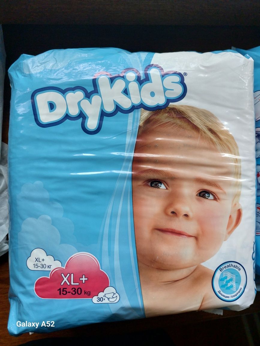 Подгузники DryKids xl+ 15-30 кг