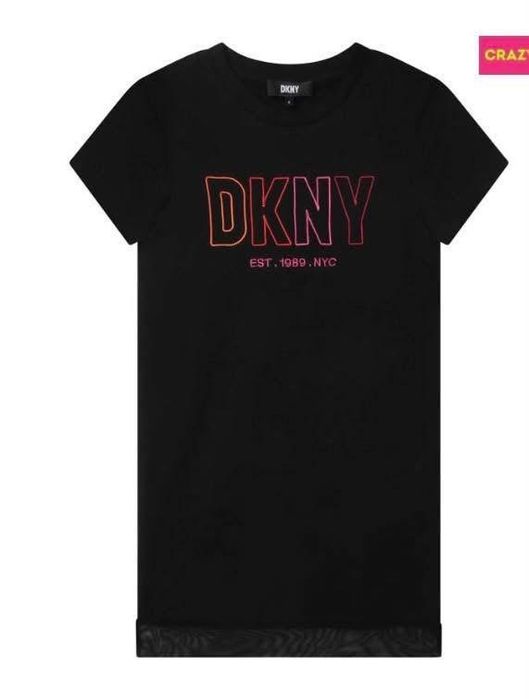 Детска рокля DKNY с цветен надпис