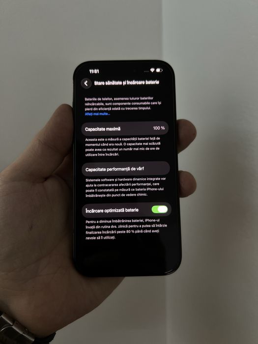 iPhone 14 Pro Negru 128GB 100% baterie