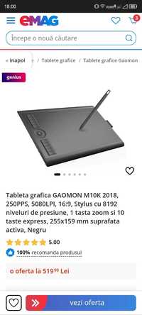 Tableta grafica GAOMON M10K 2018