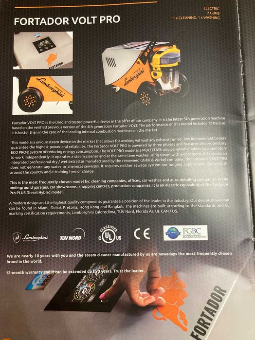 Fortador Volt- echipament preofesional de spalat cu aburi