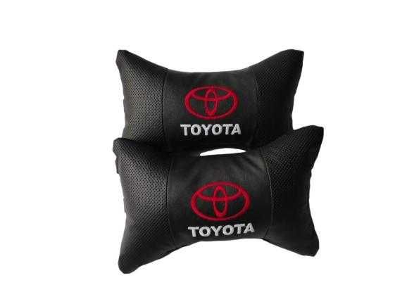 възглавнички за автомобил Тойота TOYOTA бродирани Кожа 2 броя