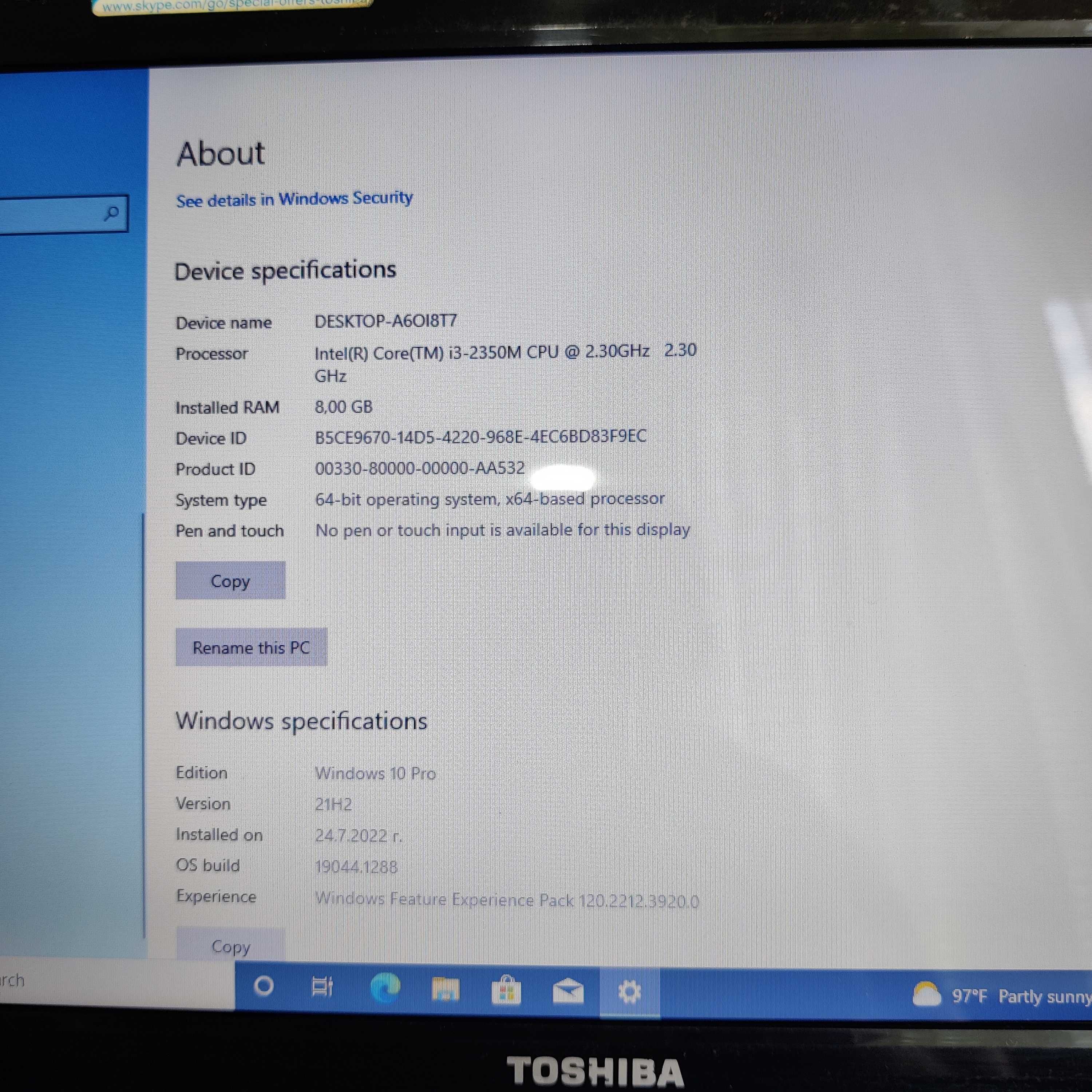 Продавам: Лаптоп Toshiba Satellite L730