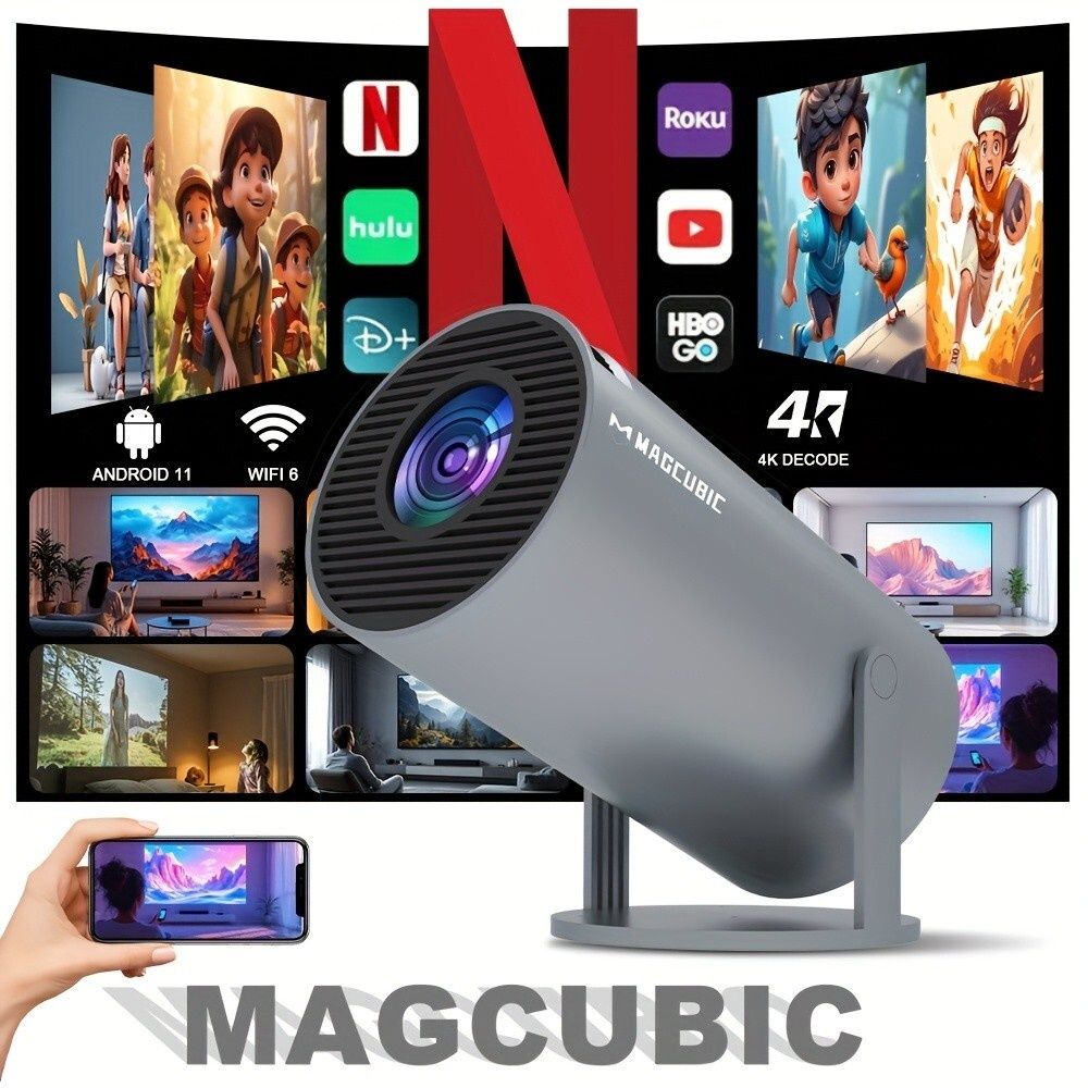 Топ Цена !WiFi6 Android Проектор 4К Magcubic HY300 Pro