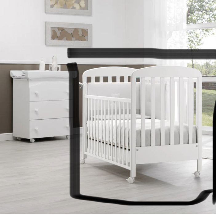 Patut bebe co-sleeping 120X80 + saltea cocos .Ofer cadou 3 asternuturi