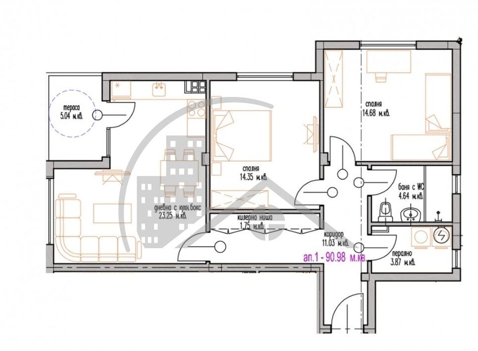 Продава се Тристаен апартамент в Варна, м-т Траката - 100 кв.м за 1250 €/кв.м - Снимка #1