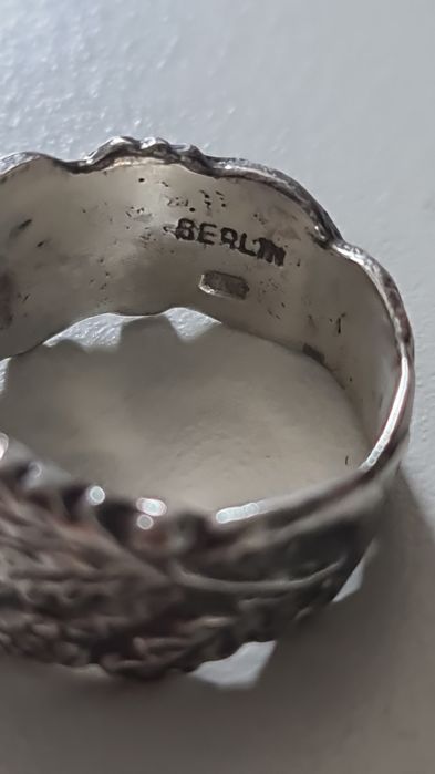 Inel,ghiul ofițer S.S. din argint masiv,800 Al doilea război mondial