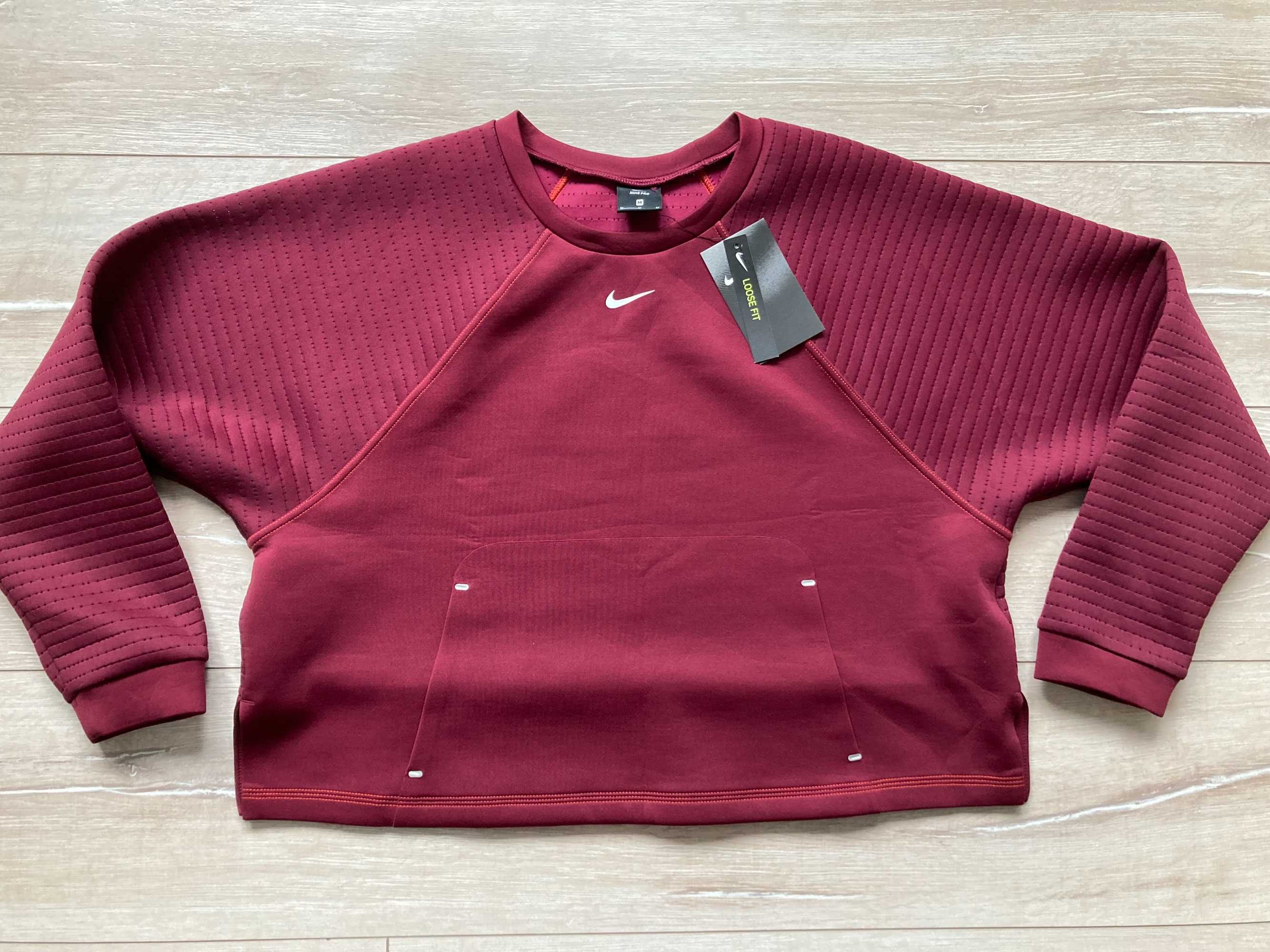 НОВА Найк Nike Pro Luxe LOOSE FIT жеснка спортна блуза фланела М