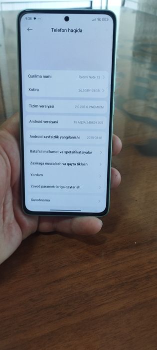 Редми ноте 13 тину холати 2ой ишлатилган