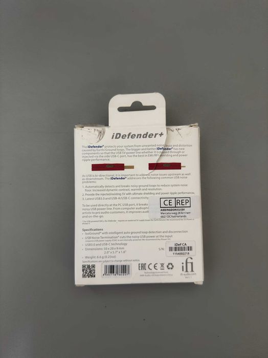 Filtru iFi Audio iDefender+ USB-C USB-A, CA NOU, TESTAT, PREȚ MIC