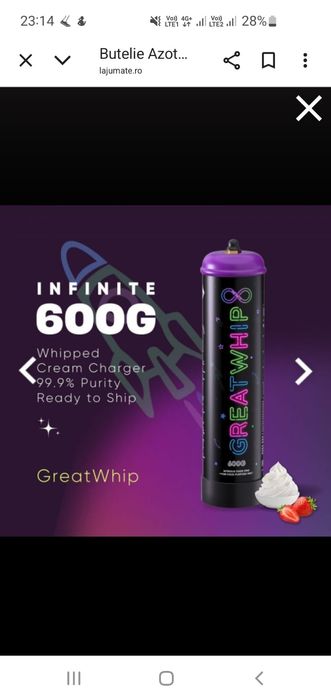 Butelie Azot Great Whip 600Gr