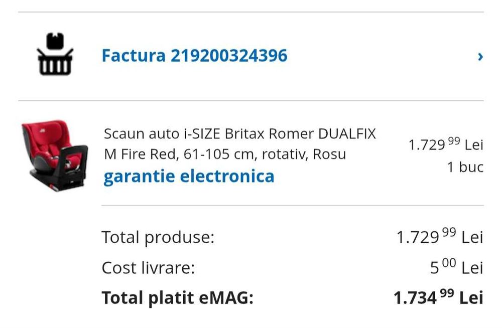 Scaun auto britax romer