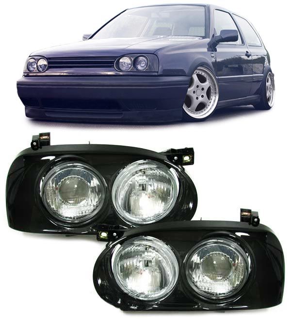 Faruri cu lupa VW Golf 3 Hella Twin look