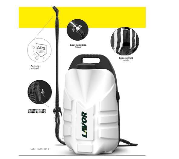 Pulverizator tip rucsac, Lavor Sanix Pro14, presiune 4 bari,
