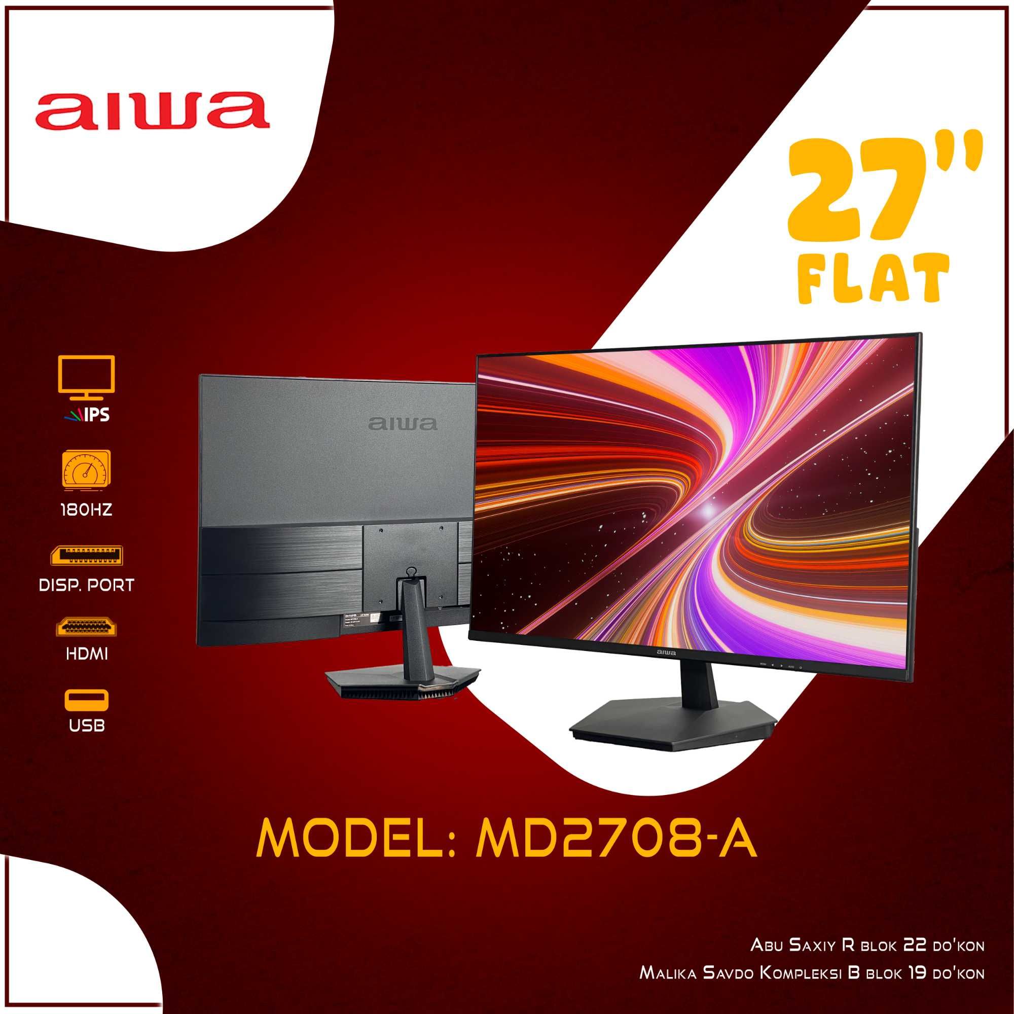 aiwa Monitorlari 24" 27" 32"diaganalli 100Hz-180Hz-240Hz Мониторы Aiwa