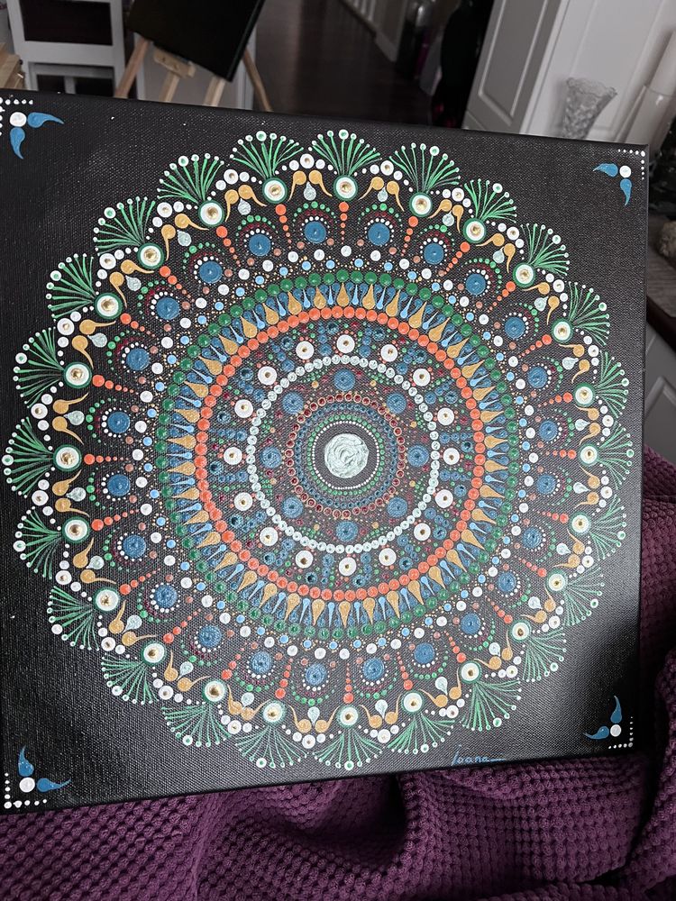 Tablou pictura mandala 40x40 cm