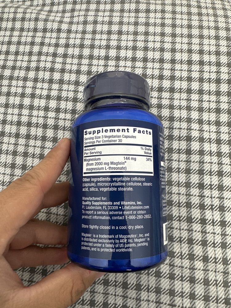 Neuro-Mag Magnesium L-Threonate (Life extension)