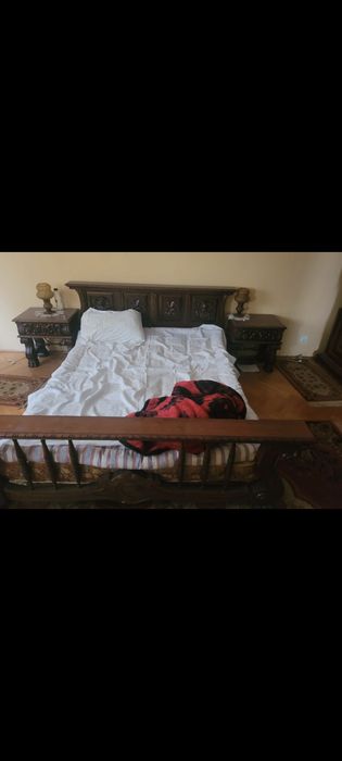 Set dormitor matrimonial renașterea spaniolă lemn masiv