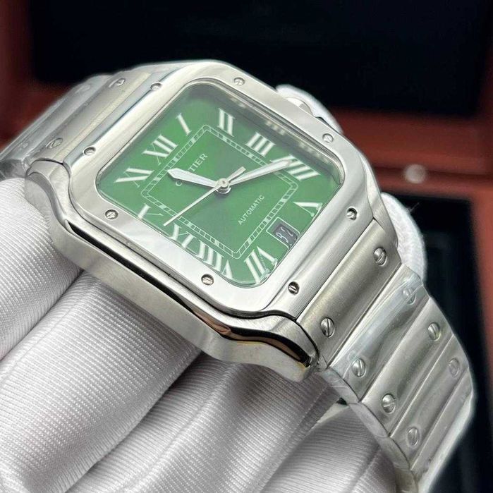 Ceas bărbătesc automat Cartier Santos de Cartier Green L