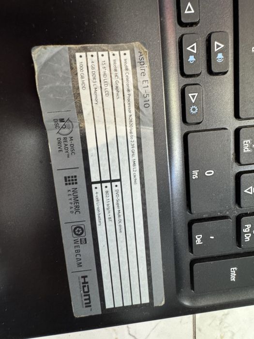Acer E1-510 на части