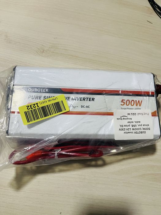 Oubotek - invertor 500W/1000W 12V-230V Nou