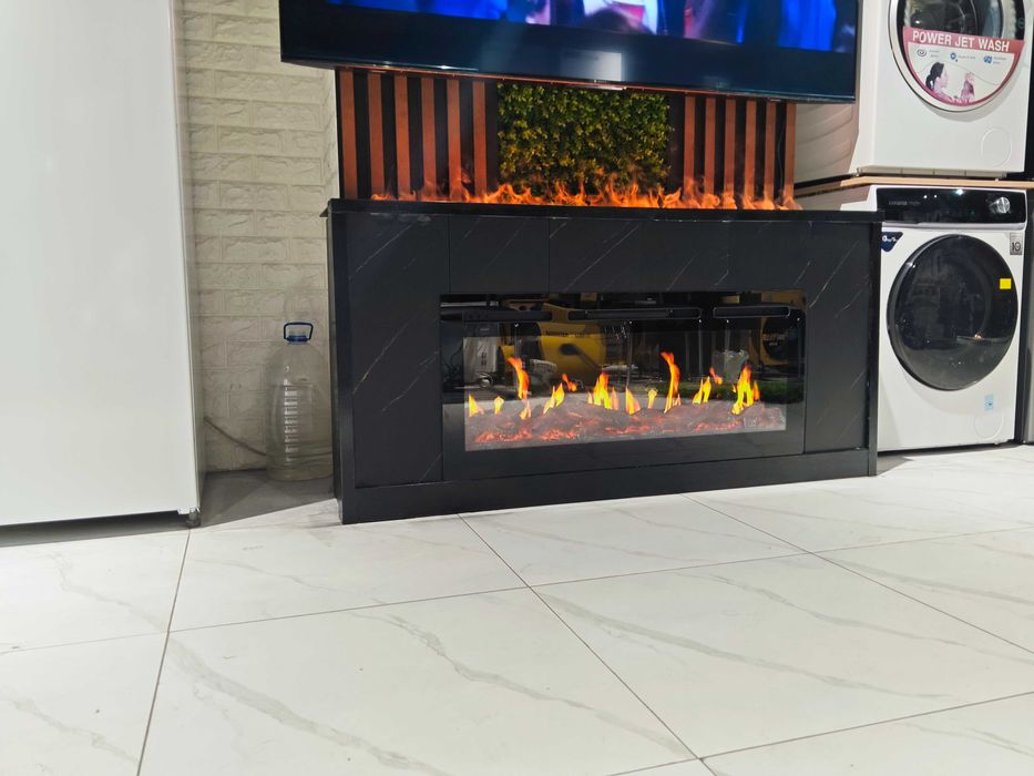 3D паровые камины с подсветкой и обогревом — безопасные и стильные