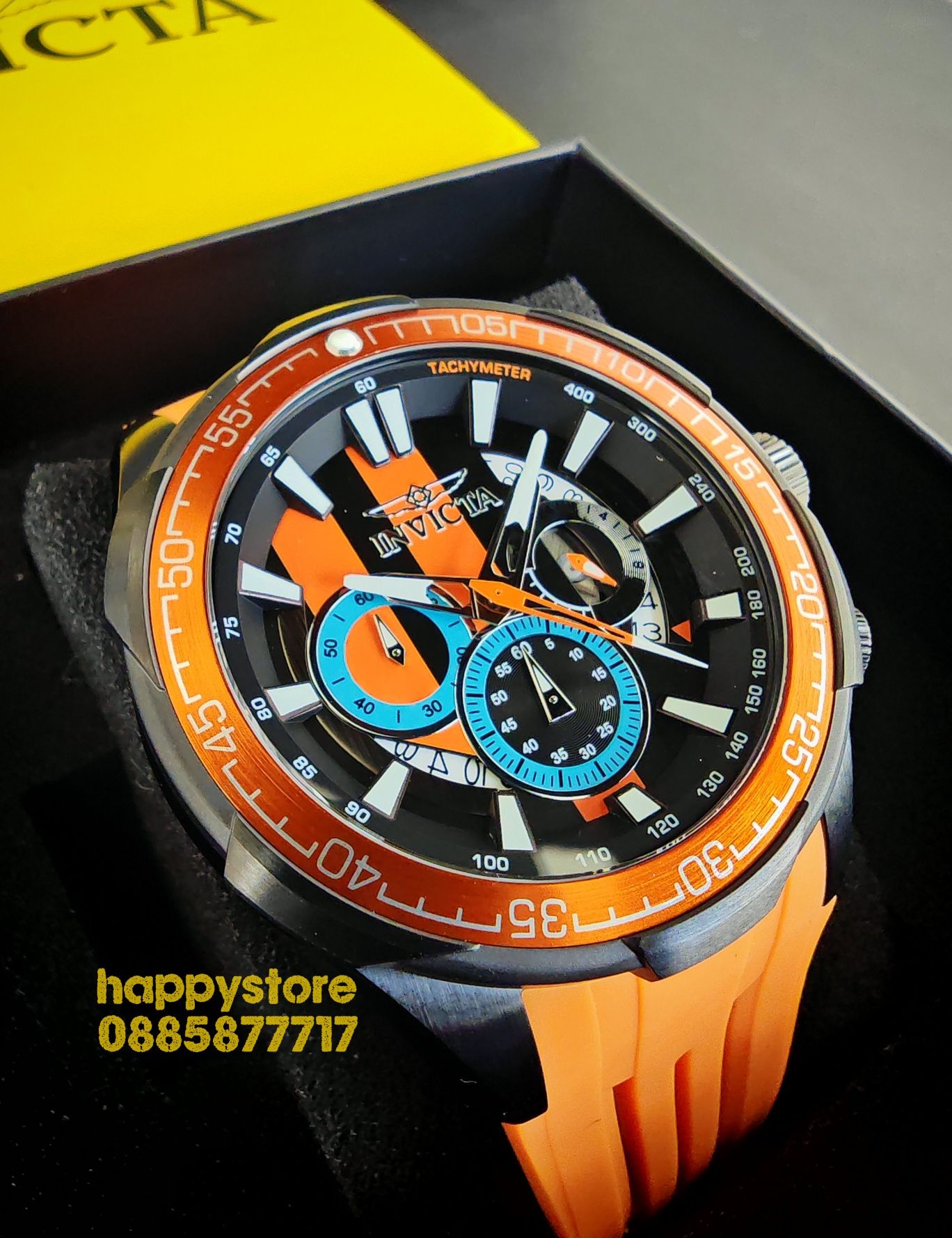 часовник INVICTA Racing Orange 50 mm, Инвикта нов