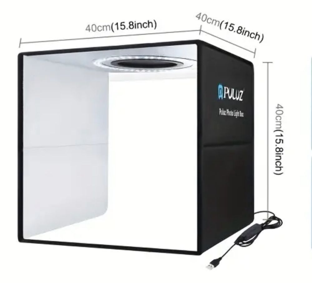 ТОП ПРОДУКТ! Голяма LED кутия за професионални снимки – 40x40x40 см