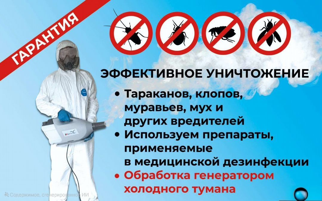 Дезинфекция,уничтожение тараканов клопов,муравьев ,дератизация