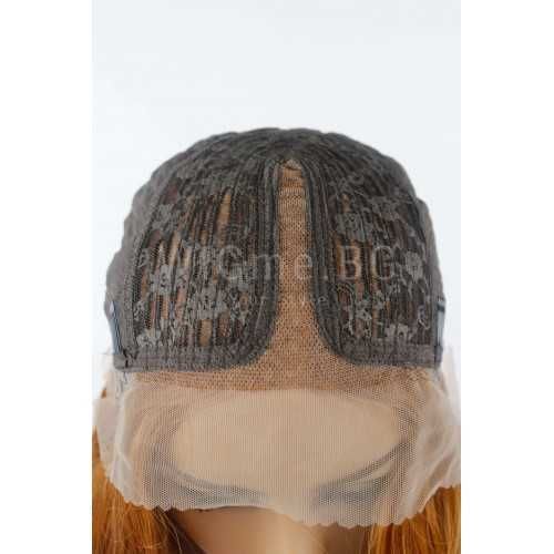 Дълга кестенява лейс фронт перука на вълни Ники