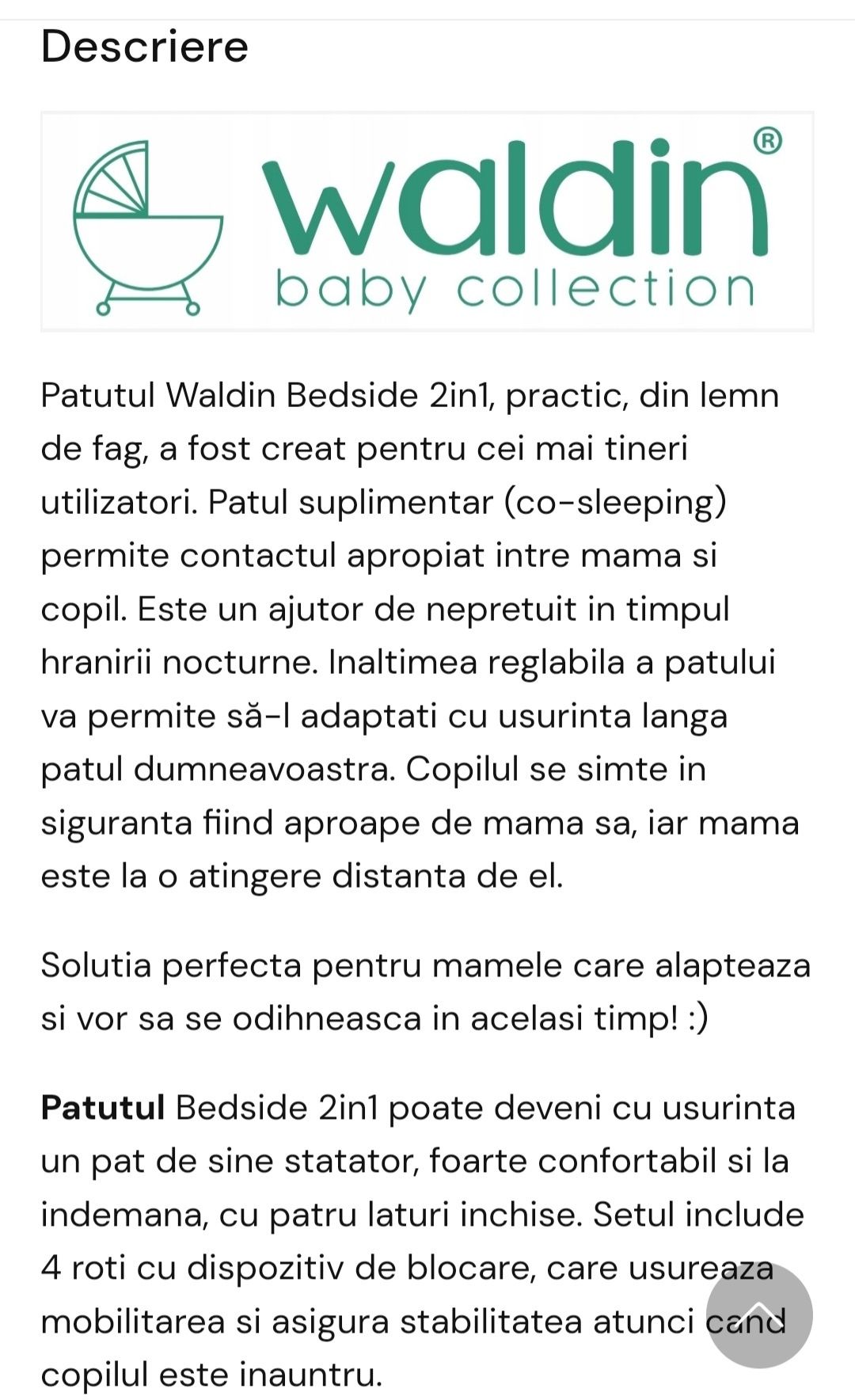 Patut bebe 2in1, cu roti