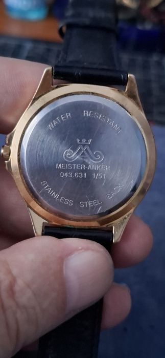 ANKER ceas de mînă bărbătesc cu baterie și curea din piele naturală.