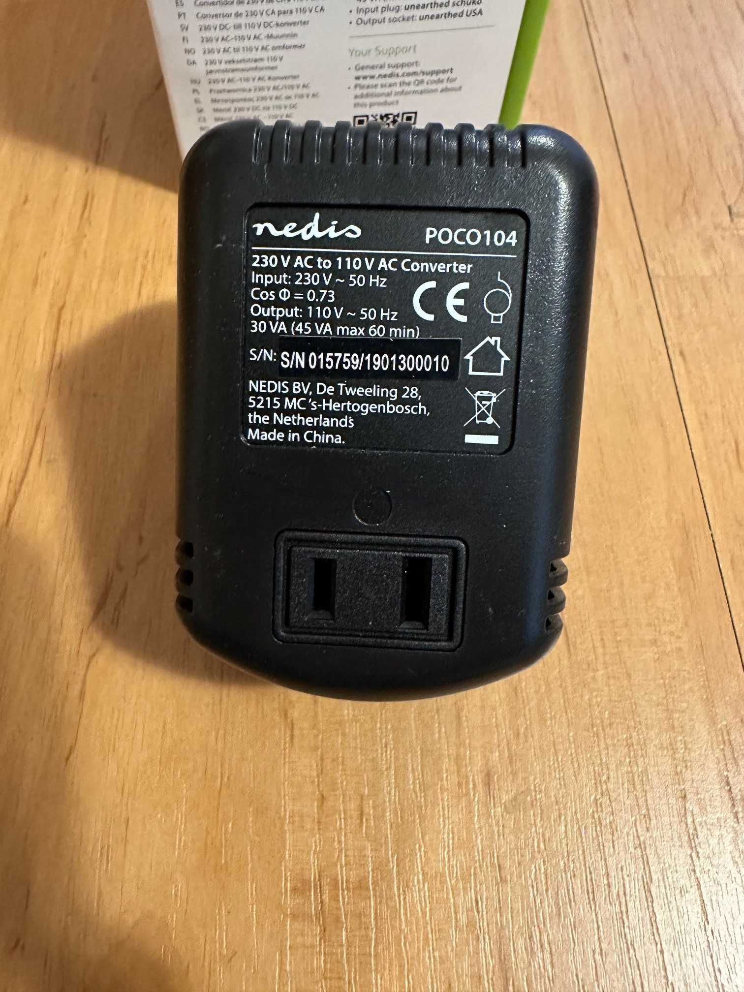 Преобразувател на напрежение Nedis,230 V AC - 110V AC, 45 W, POCO104