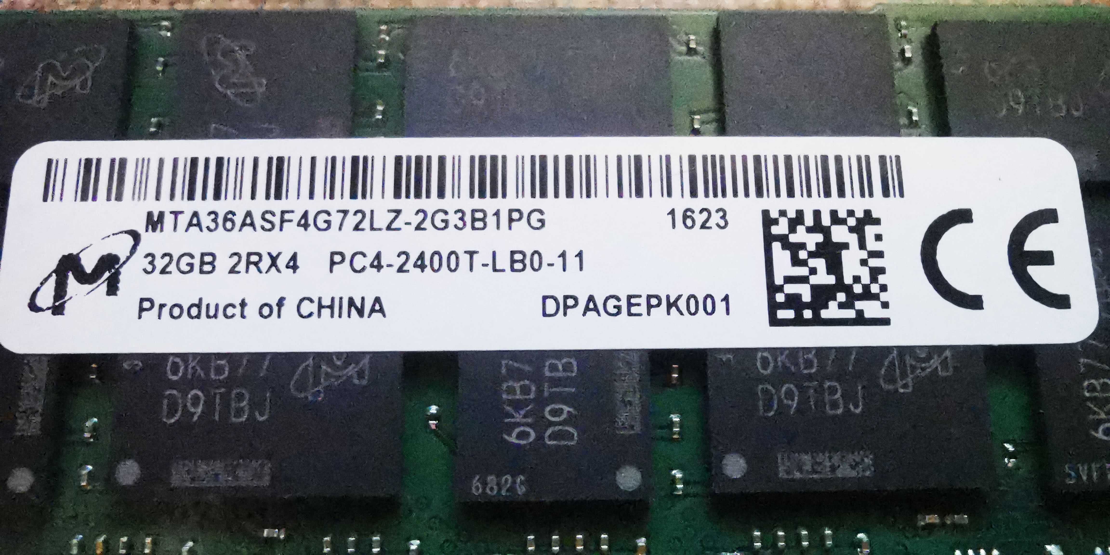 Сървърна памет RAM Crucial (Micron) 32Gb DDR4 2400 Mhz LR DIMM ECC REG
